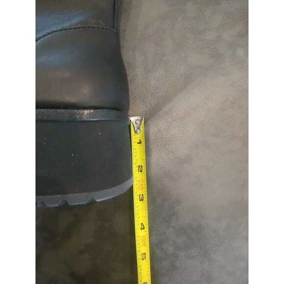 Ugg Platform Leather Boots Sz 9 Black Y2K Comfy - Picture 13 of 15